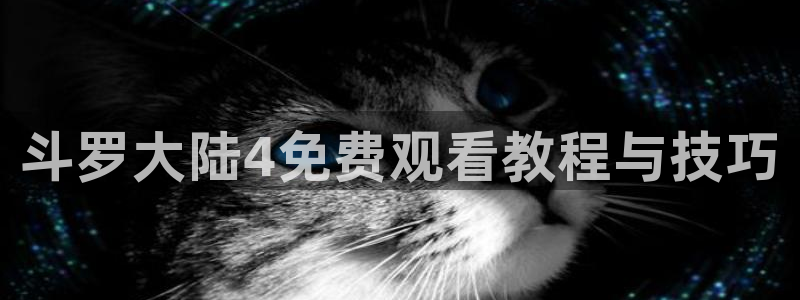 优优漫画香蕉：斗罗大陆4免费观看教程与技巧